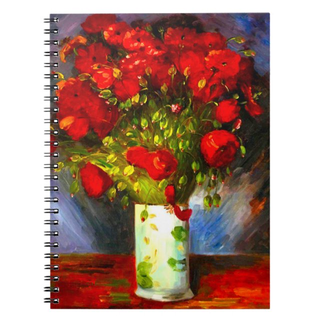 Van Gogh Red Poppies Notebook (Front)