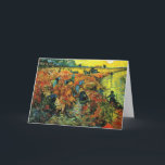 Van Gogh Red Vineyards at Arles Greeting Card<br><div class="desc">Vincent Van Gogh Red Vineyards at Arles greeting card. Oil painting on canvas completed in 1888. Red Vineyards at Arles stands as one of Vincent van Gogh’s finest landscape paintings. A vibrant depiction of the French countryside, the provocative use of red and yellow adds a sense of vigour to the...</div>