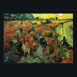 Van Gogh - Red Vineyards at Arles Poster<br><div class="desc">Vincent van Gogh 1888 landscape painting,  Red Vineyards at Arles,  poster.</div>