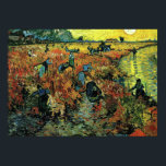 Van Gogh - Red Vineyards at Arles Poster<br><div class="desc">Vincent van Gogh 1888 landscape painting,  Red Vineyards at Arles,  poster.</div>
