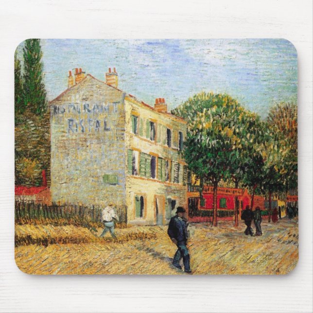 Van Gogh Rispal Restaurant at Asnieres Mouse Pad (Front)