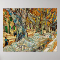 Van Gogh Road Menders Autumn Plane Trees Art