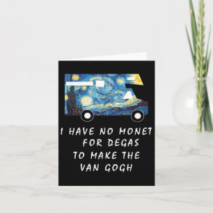 Van Gogh Road Trip T Shirt Funny Caravan Camping T Card