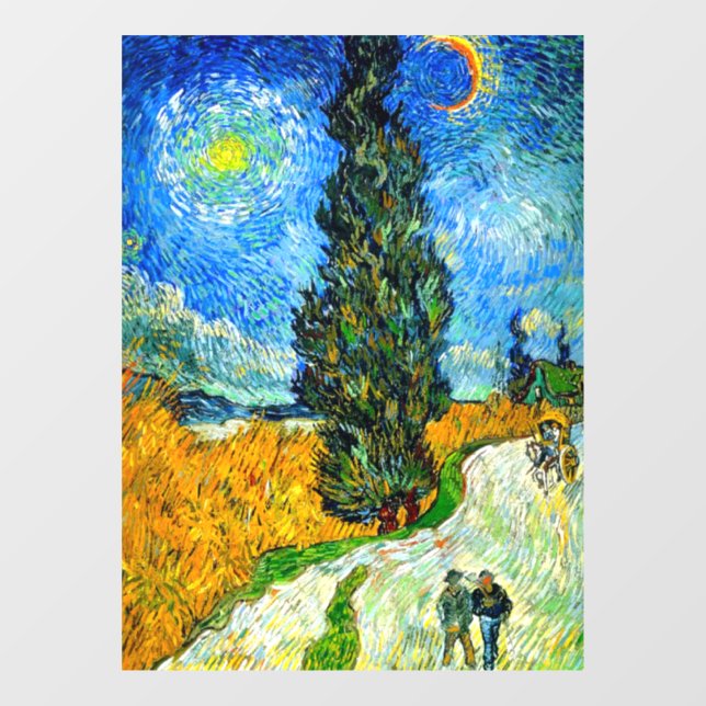 Van Gogh Road with Cypress and Star (Sheet)