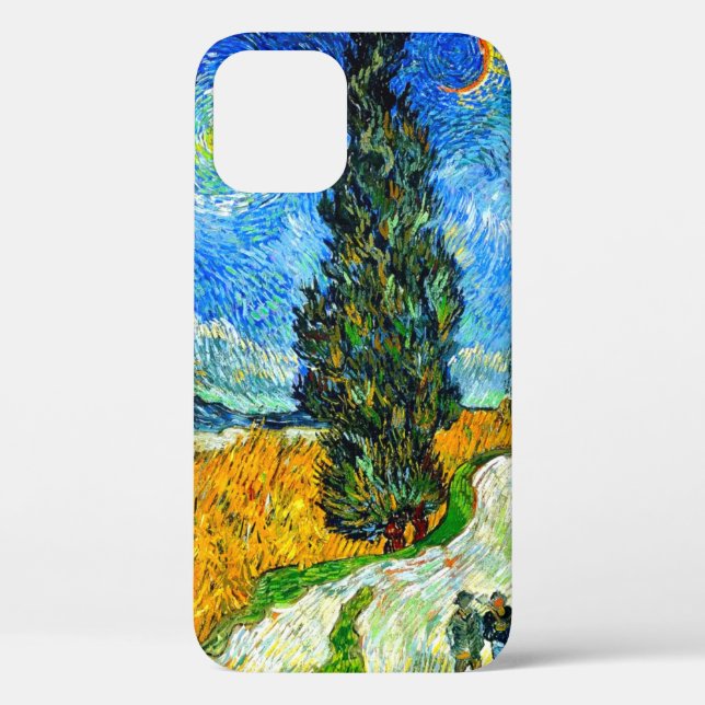 Van Gogh Road with Cypress and Star Case-Mate iPhone Case (Back)