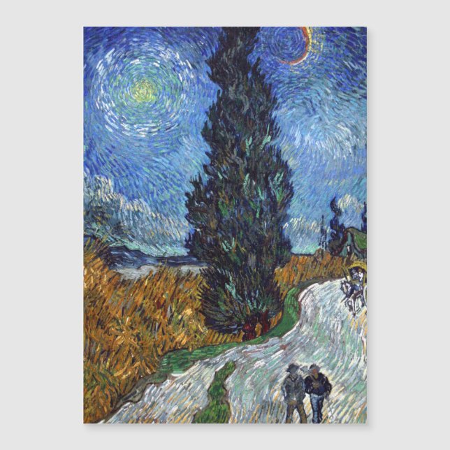 Van Gogh Road With Cypresses Impressionism (Front)