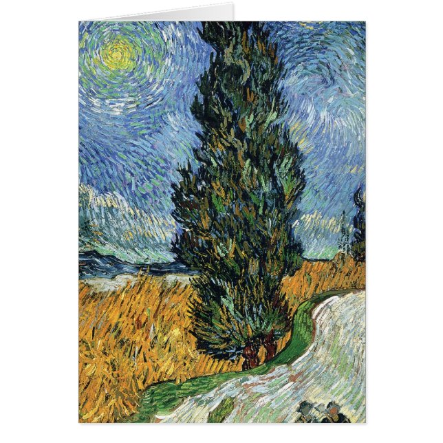 Van Gogh Road With Cypresses Impressionism (Front)