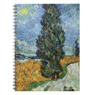 Van Gogh Road With Cypresses Impressionism Notebook