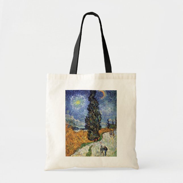 Van Gogh - Road With Cypresses Tote Bag (Front)