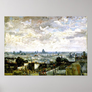 Van Gogh - Roofs of Paris Poster