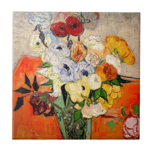 Van Gogh Roses and Anemones Ceramic Tile