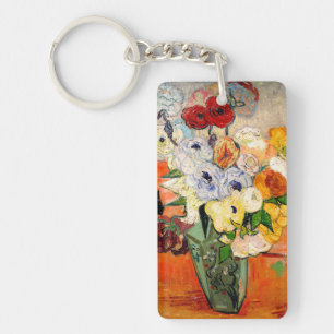Van Gogh Roses and Anemones Key Ring