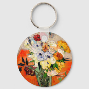 Van Gogh Roses and Anemones Key Ring