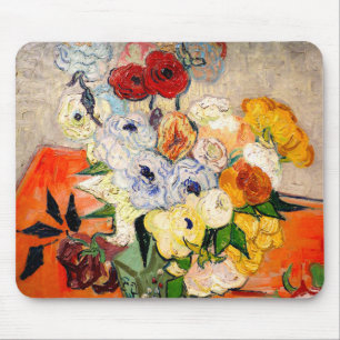 Van Gogh Roses and Anemones Mouse Pad