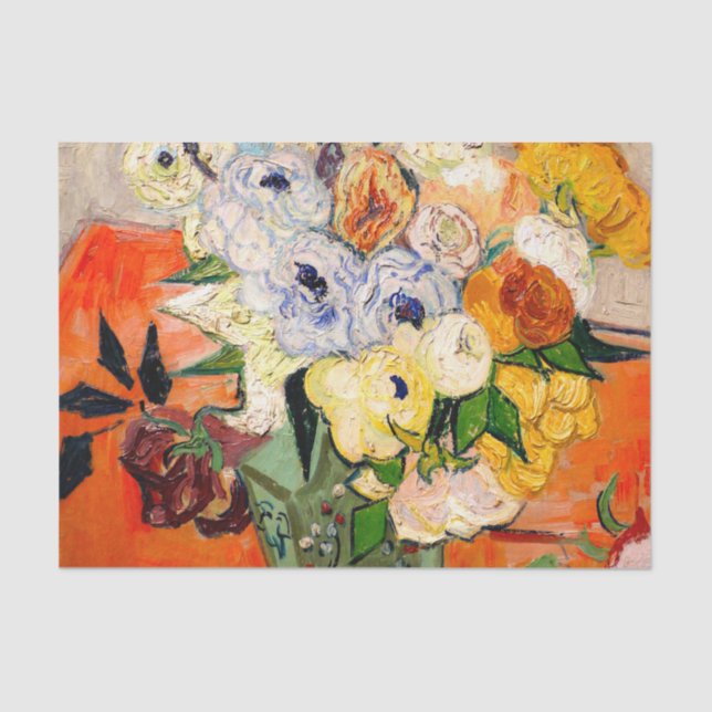 Van Gogh Roses and Anemones Tissue Paper (Front)