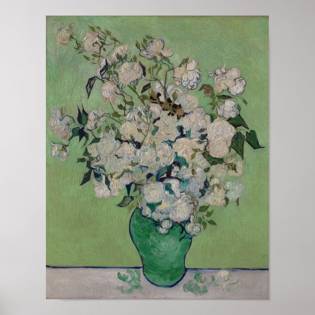 Van Gogh Roses Floral Painting Poster (Front)