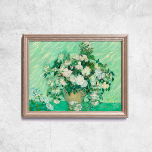 Van Gogh Roses Old Art Famous Wall Poster