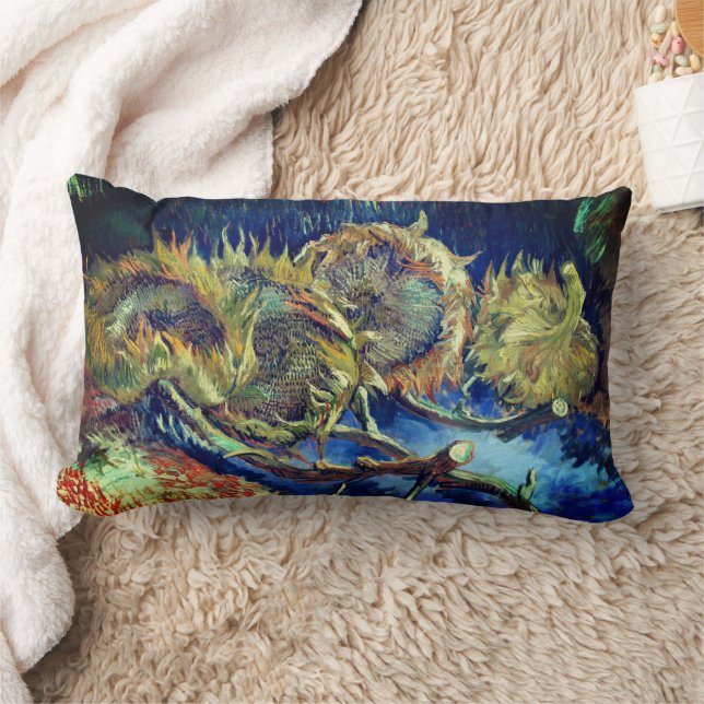 Van Gogh’s Timeless Art - Four Withered Sunflowers Lumbar Cushion (Blanket)
