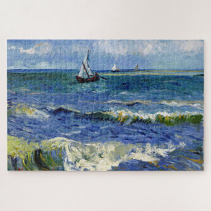 Van Gogh Sailboat Ocean Scene Jigsaw Puzzle