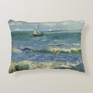 Van Gogh Seascape at Saintes Maries de la Mer Decorative Cushion
