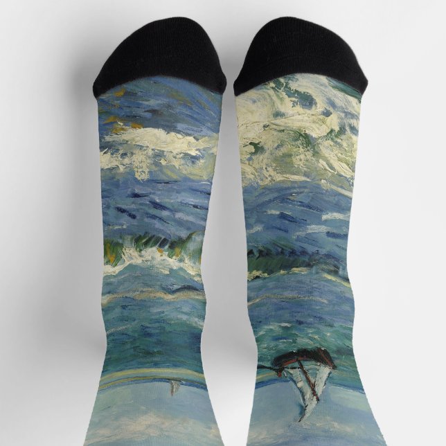 Van Gogh Seascape at Saintes Maries de la Mer Socks (Top)