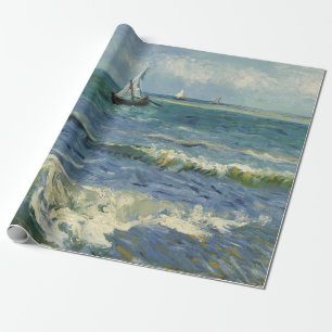 Van Gogh Seascape at Saintes Maries de la Mer Wrapping Paper