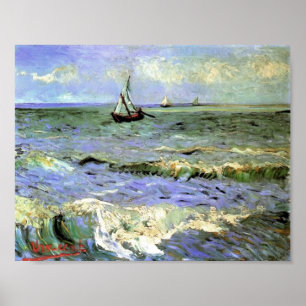Van Gogh - Seascape at Saintes-Maries Poster