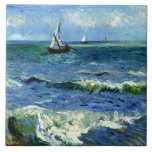 Van Gogh - Seascape Ceramic Tile<br><div class="desc">Vincent van Gogh's famous painting,  Seascape near Les Saintes-Maries de la Mer.</div>