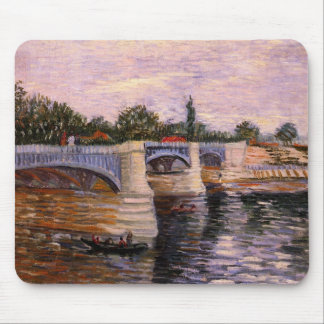 Van Gogh Seine River with Pont del Grande Jette Mouse Pad