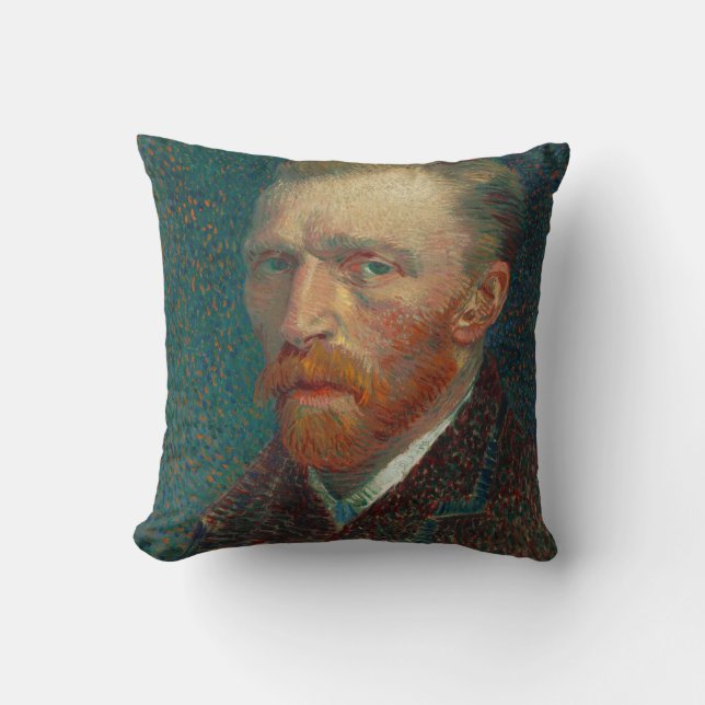 Van Gogh Self Portrait Art Painting Cushion (Front)