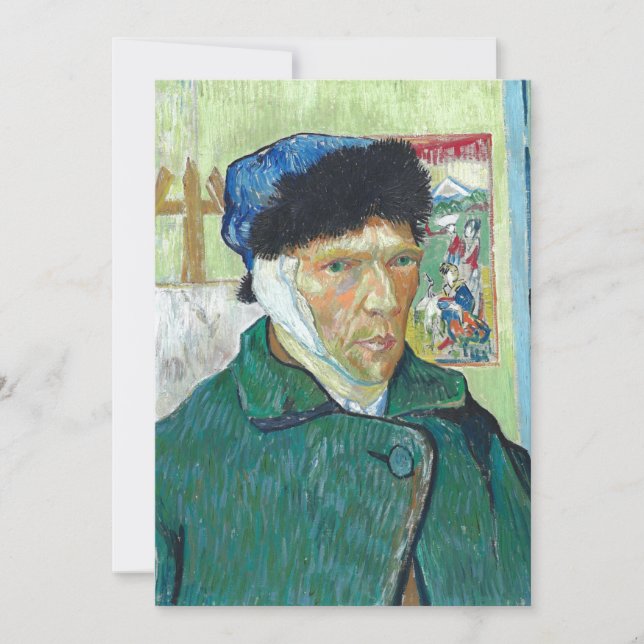 Van Gogh Self-portrait Bandaged Ear Art Painting Card (Front)