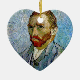 Van Gogh Self Portrait Ceramic Tree Decoration