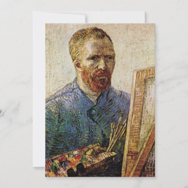 Van Gogh Self Portrait in Front of Easel (Front)