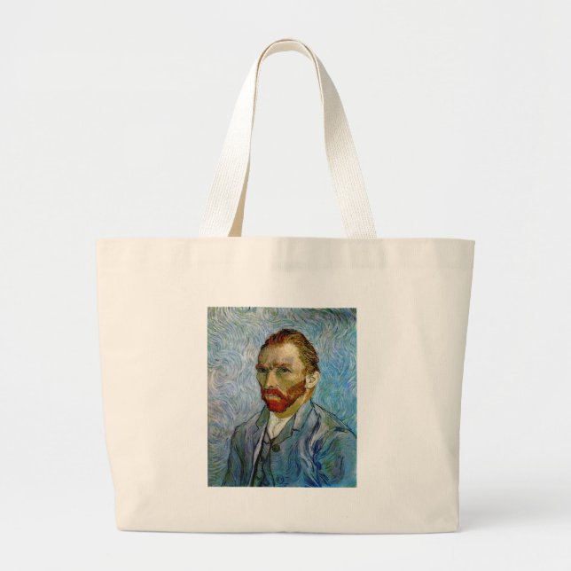 Van Gogh Self Portrait Large Tote Bag (Front)