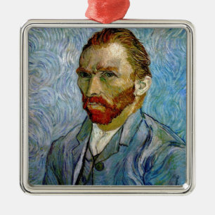 Van Gogh Self Portrait Metal Tree Decoration