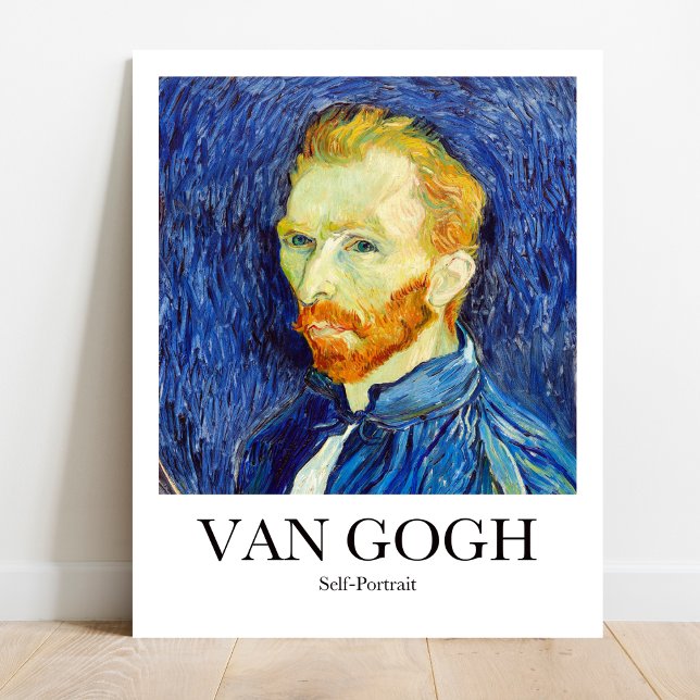 Van Gogh Self-Portrait Poster (Own Van Gogh's Gaze: Iconic 1889 Self-Portrait. High-quality poster)