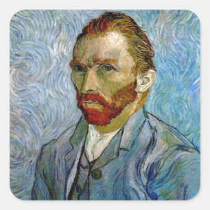 Van Gogh Self Portrait Square Sticker