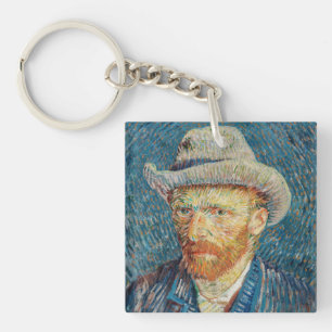 Van Gogh - Self Portrait with a Grey Felt Hat Key Ring