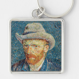 Van Gogh - Self Portrait with a Grey Felt Hat Key Ring