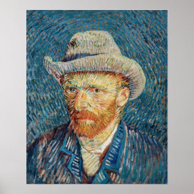 Van Gogh - Self Portrait with a Grey Felt Hat Poster (Front)