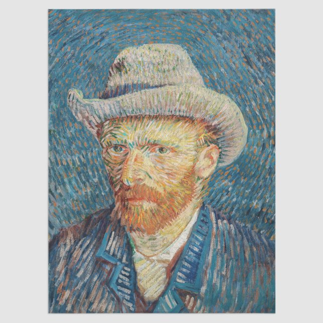 Van Gogh - Self Portrait with a Grey Felt Hat Tissue Paper (Creator Uploaded)