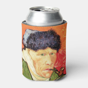 Van Gogh - Self Portrait with Bandaged Ear & Pipe Can Cooler