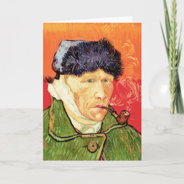 Van Gogh - Self Portrait with Bandaged Ear & Pipe Card (Front)