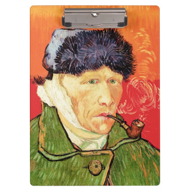 Van Gogh - Self Portrait with Bandaged Ear & Pipe Clipboard (Front)