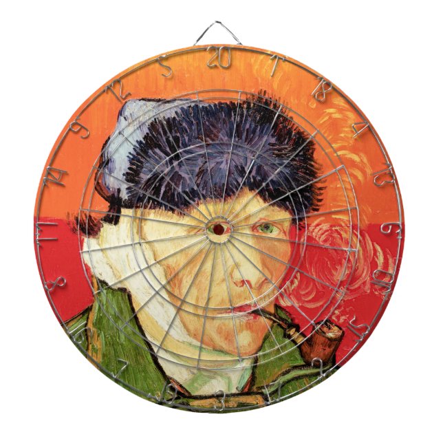 Van Gogh - Self Portrait with Bandaged Ear & Pipe Dartboard (Front)