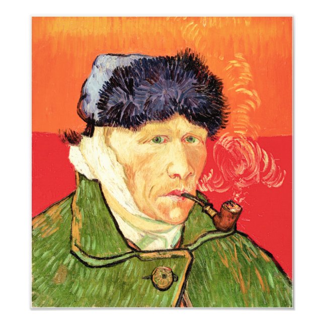 Van Gogh - Self Portrait with Bandaged Ear & Pipe Photo Print (Front)