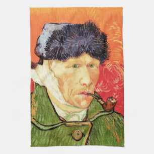 Van Gogh - Self Portrait with Bandaged Ear & Pipe Tea Towel