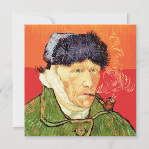 Van Gogh - Self Portrait with Bandaged Ear & Pipe Thank You Card