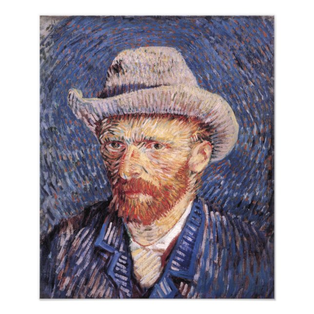 Van Gogh Self-Portrait with Felt Hat Photo Print (Front)