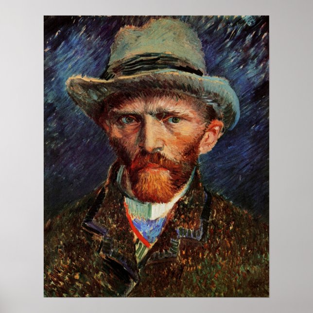 Van Gogh; Self Portrait with Grey Felt Hat Poster (Front)